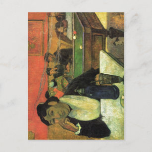 Carte Postale Gauguin, Paul Im Caf ? (Portr? t der Mme Ginoux) 1