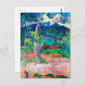 Carte Postale Gauguin, Paysage à cheval (Devant / Derrière)