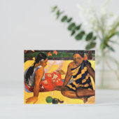 Carte Postale Gauguin - Quoi de neuf ? Tableau de Paul Gauguin (Debout devant)