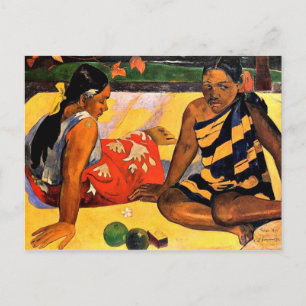 Carte Postale Gauguin - Quoi de neuf ? Tableau de Paul Gauguin