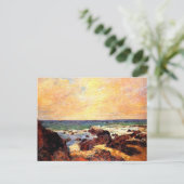 Carte Postale Gauguin - Roches et mer, 1886, tableau (Debout devant)