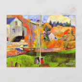 Carte Postale Gauguin - Un paysage breton - Moulin de David, (Dos)