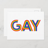 CARTE POSTALE GAY (Devant / Derrière)