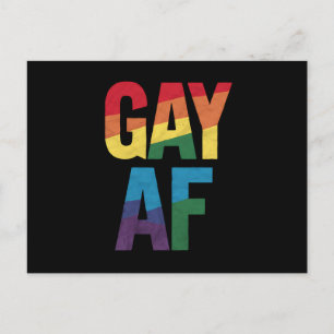 Carte Postale Gay AF LGBT Pride Gay Gift Pride Mois