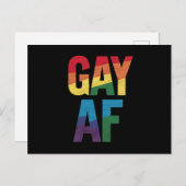 Carte Postale Gay AF LGBT Pride Gay Gift Pride Mois (Devant / Derrière)