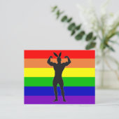 Carte Postale Gay Gym Bunny Pride (Debout devant)