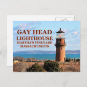 Carte Postale Gay Head Lighthouse, Martha's Vineyard MA (Devant / Derrière)