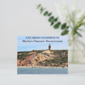 Carte Postale Gay Head Lighthouse, Martha's Vineyard MA (Debout devant)