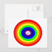 Carte postale Gay Men Round Rainbow (Devant / Derrière)