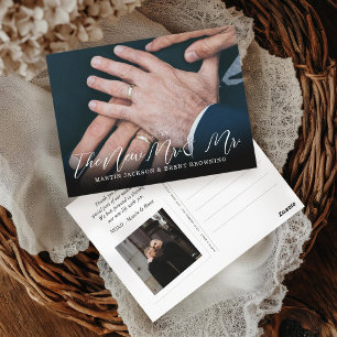 Carte Postale Gay Newlyweds Mr et Mr Merci Photo