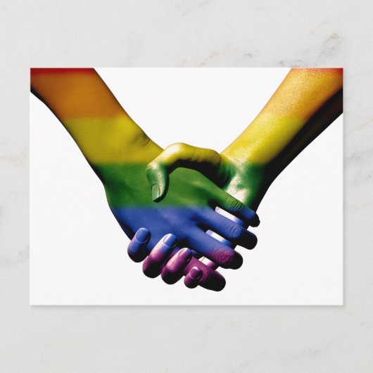 Carte Postale Gay pride holding Hands (Devant)