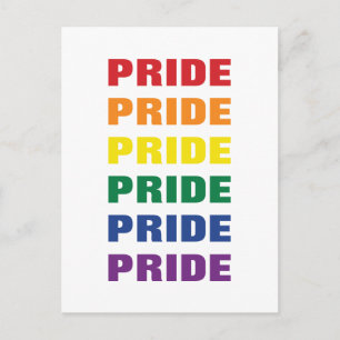 Carte Postale GAY PRIDE LGBTQ - Texte extensible personnalisable