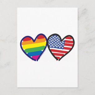 Carte Postale Gay Pride Patriotique USA