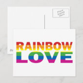 Carte Postale Gay Pride RAINBOW-AMOUR (Devant / Derrière)