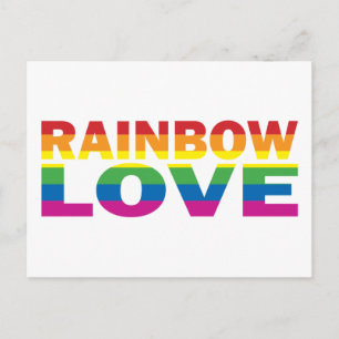 Carte Postale Gay Pride RAINBOW-AMOUR