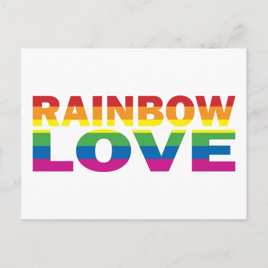 Carte Postale Gay Pride RAINBOW-AMOUR (Devant)