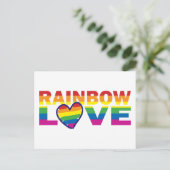 Carte Postale Gay pride Rainbow Love Heart (Debout devant)