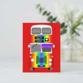 Carte Postale Gay pride Rainbow rétro Double Decker Bus (Debout devant)