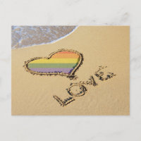 Gay Rainbow Amour Coeur Dans Le Sable