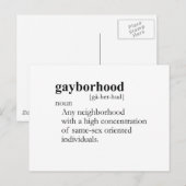 Carte Postale GAYBORHOOD (définition) (Devant / Derrière)