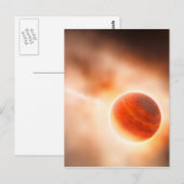 Carte Postale Gaz Alien Géant Planète Espace Art (Devant / Derrière)