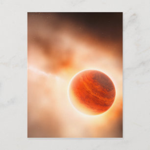 Carte Postale Gaz Alien Géant Planète Espace Art