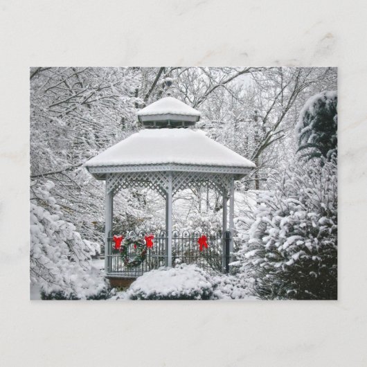 Carte Postale Gazebo dans la neige (Devant)