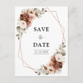 Carte Postale Gazon de Pampas en Terracotta Géométrique Enregist (Devant)