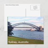 Carte Postale gazon du port de sydney (Devant / Derrière)