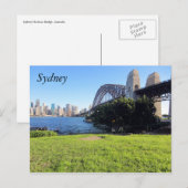 Carte Postale gazon du port de sydney (Devant / Derrière)