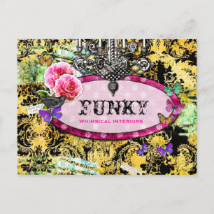 Carte Postale GC   Abeille rose Vintage lunique