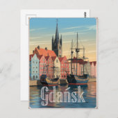 Carte Postale Gdansk Pologne vintage (Devant / Derrière)