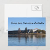 Carte Postale G'day de Canberra, Australie (Devant / Derrière)