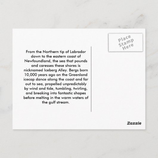 Carte Postale Géant congelé (Dos)