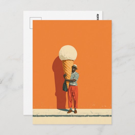 Carte Postale Géant Crème de glace délice (Devant / Derrière)