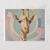 Carte Postale Géant doux : Pastel Giraffe (Dos)