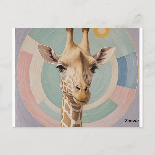 Carte Postale Géant doux : Pastel Giraffe (Dos)