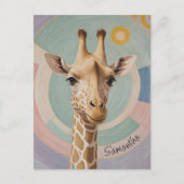 Carte Postale Géant doux : Pastel Giraffe (Devant)