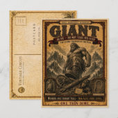 Carte Postale Géant, Monstre de Cirque Vintage (Devant / Derrière)