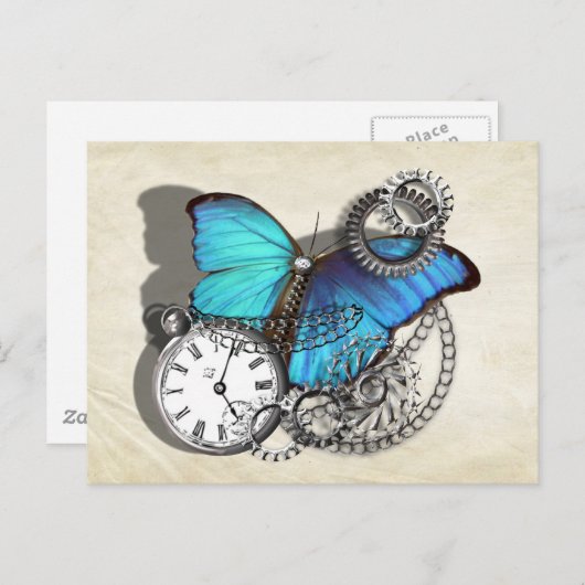 Carte Postale Gears victorien Steampunk (Devant / Derrière)