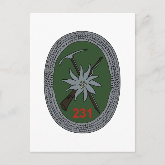 Carte Postale Gebirgsjagerbataillon 231 (Devant)