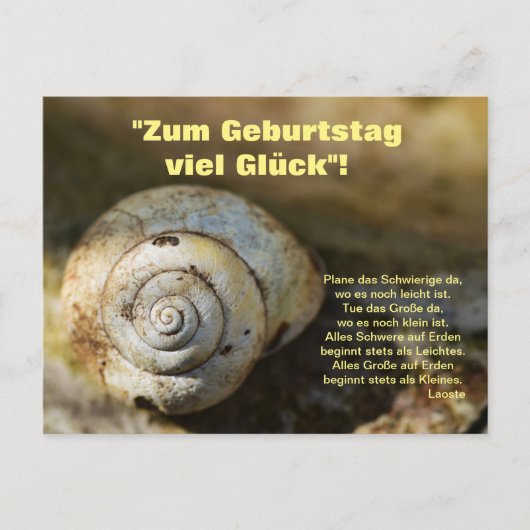 Carte Postale Geburtstags Schneckenpost (Devant)