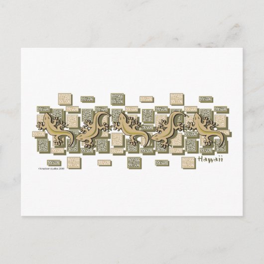 CARTE POSTALE GECKO (Devant)