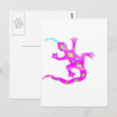 Carte Postale Gecko en rose2 (Devant / Derrière)