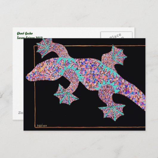 Carte postale Gecko Ghost (Devant / Derrière)