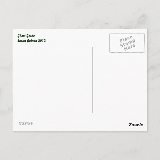 Carte postale Gecko Ghost (Dos)