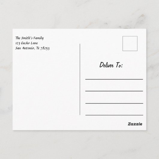 Carte Postale Gecko léopard (Dos)