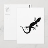 Carte Postale Gecko noir (Devant / Derrière)