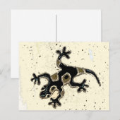 Carte Postale Gecko noir (Devant / Derrière)
