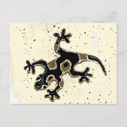 Carte Postale Gecko noir (Devant)